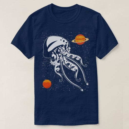 T-shirt La planète étoile Astronaut Jellyfish Jelly Fish (Design devant)