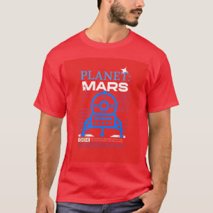 T-shirt La planète rouge mars futur voyage spatial
