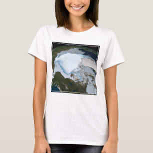 T-shirt La Planète Terre Montre La Couverture De Glace De