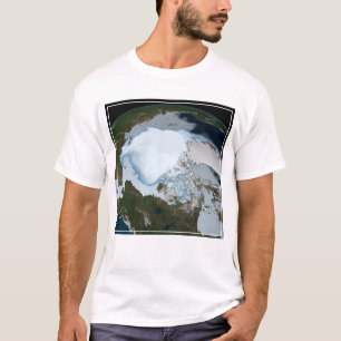T-shirt La Planète Terre Montre La Couverture De Glace De