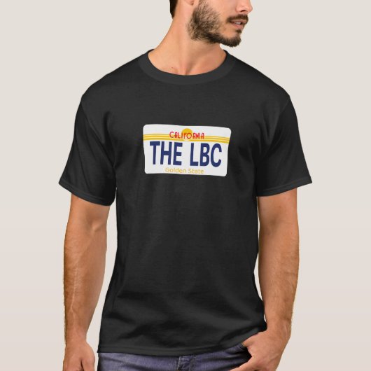 T-shirt La plaque d'immatriculation de Long Beach Californ (Devant)