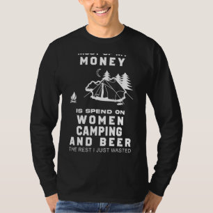 T-shirt La Plupart De Mon Argent Est Dépensée Sur Les Femm