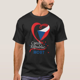 T-shirt La Plupart Tchèque Drapeau Coeur Lion Coat De L'Ar