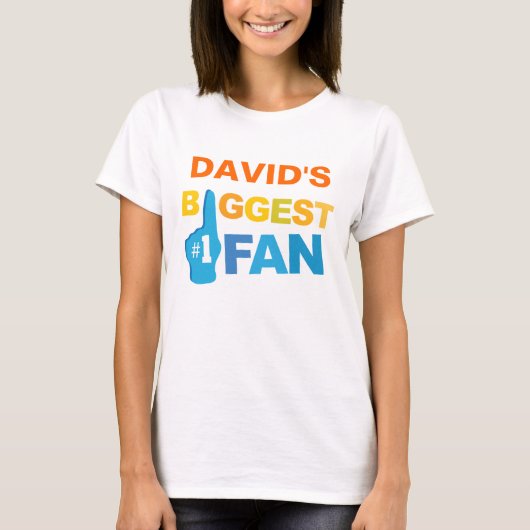 T-shirt La plus grande fan personnalisée folâtre la main (Devant)