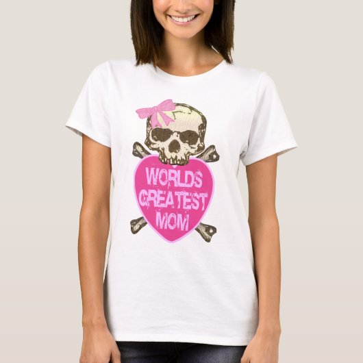 T-shirt La plus grande maman du monde gothique (Devant)
