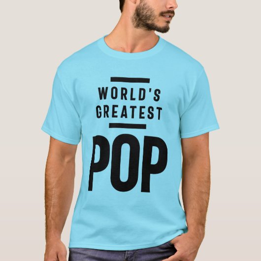T-shirt La plus grande pop du monde | Cadeau Père Grand-Pè (Devant)