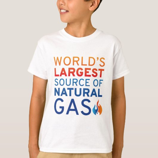 T-shirt La Plus Grande Source De Gaz Naturel Au Monde (Devant)