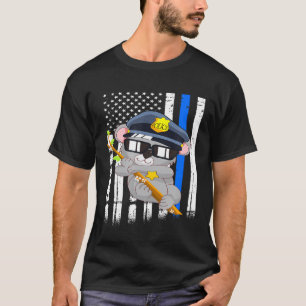 T-shirt La Police Koala Rappelle L'Ap Bleue De L'Applicati