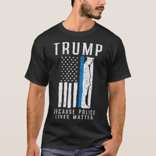 T-shirt La Police Vit Problème Pro Trump Thin Blue Line Us