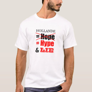 T-shirt La politique française Message au président Hollan