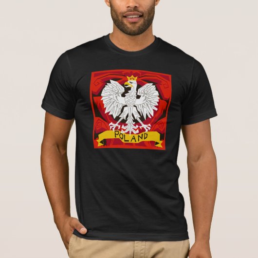 T-shirt La Pologne a stylisé Eagle (Devant)