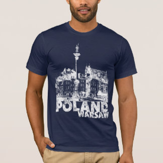 T-shirt La Pologne Varsovie sur l'obscurité