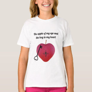 T-shirt La pomme de mon oeil et la clé de mon coeur