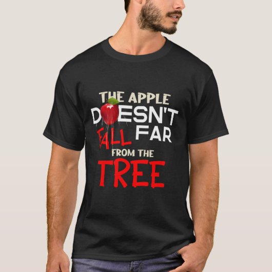 T-shirt La pomme ne tombe pas loin de l'arbre Apple Pic (Devant)