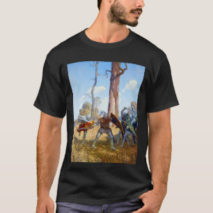 T-shirt La pose de sir Lamorak, vers 1922 par N.C. Wyeth