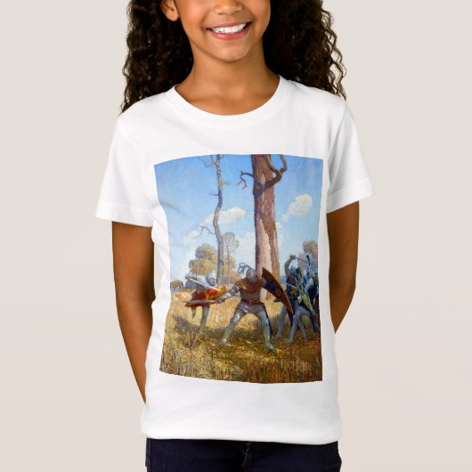 T-Shirt La pose de sir Lamorak, vers 1922 par N.C. Wyeth (Devant)