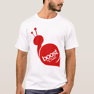 T-shirt La poussée vous obtient étendus - escargot rouge