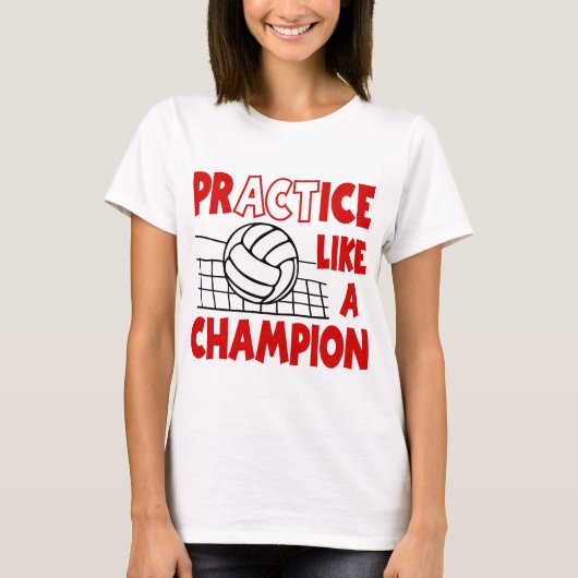 T-shirt La pratique aiment un champion, rouge (Devant)