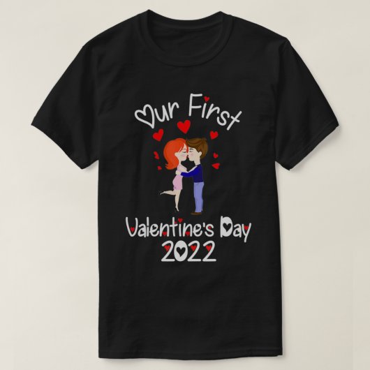T-shirt La première Saint-Valentin pour les couples 2012 (Design devant)