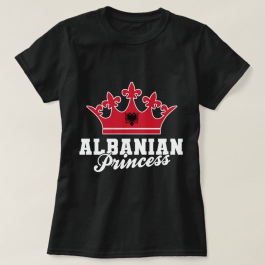 T-shirt La princesse albanaise Aigle Shqiponja Albanie (Design devant)