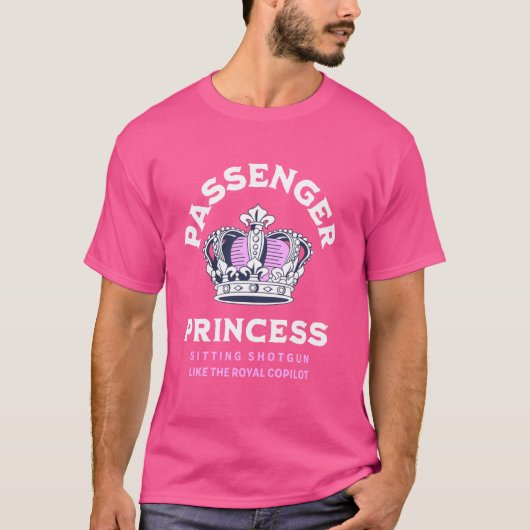 T-shirt La princesse du passager assise sur un fusil de ti (Devant)