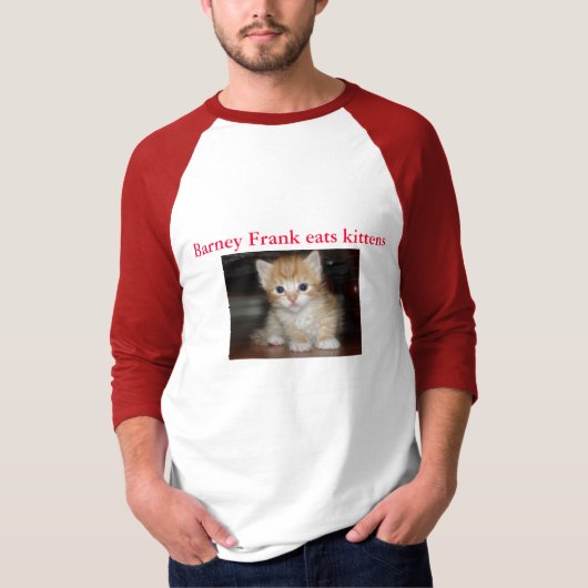 T-shirt La prise de bec Frank mange des chatons (Devant)