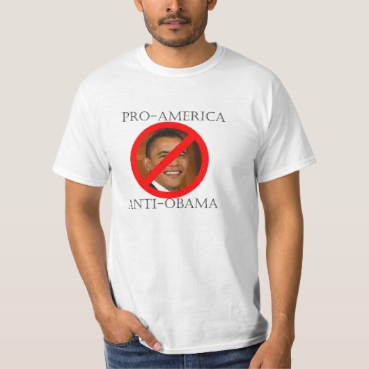T-shirt La Pro-Amérique Anti-Obama (Devant)