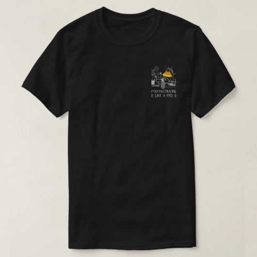 T-shirt La procrastination comme un pro (blanc) (Design devant)