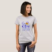 T-shirt La procrastination comme un pro (bleu) (Devant entier)
