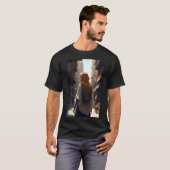 T-shirt La promenade de la femme d'Anime Arab est au centr (Devant entier)