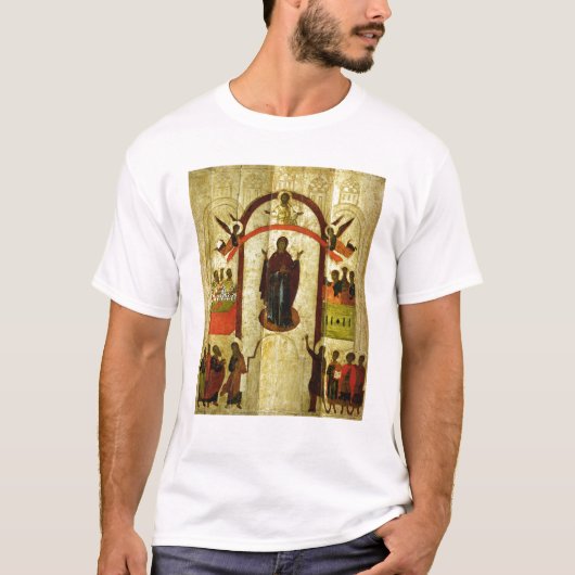 T-shirt La protection de l'icône de Russe de Theotokos (Devant)