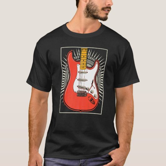 T-shirt La puissante guitare rouge (Devant)
