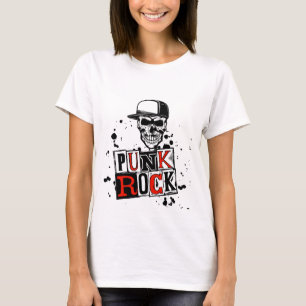 T-shirt La Punk n'est pas morte : Le crâne rugueux 
