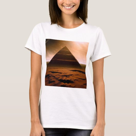 T-shirt La pyramide de la planète rouge (Devant)