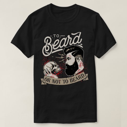 T-shirt La question de la barbe (Design devant)