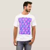 T-shirt La queue de sirène holographique, une texture de f (Devant entier)