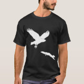 T-shirt La queue rouge sur la silouette d'écureuil (Devant)