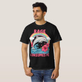 T-shirt la rage me consume dauphin mème (Devant entier)