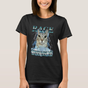 T-shirt La rage me consume Mème de chat Citation drôle Cha