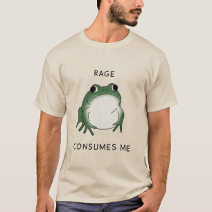 T-shirt La rage me consume Mème de l'étang de grenouilles 