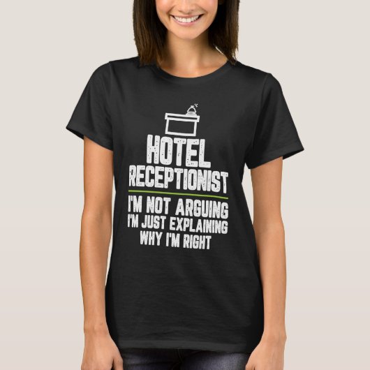 T-shirt La réception de l'hôtel Je n'affirme pas que j'ai  (Devant)