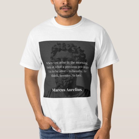 T-shirt La réflexion matinale de Marcus Aurelius (Devant)