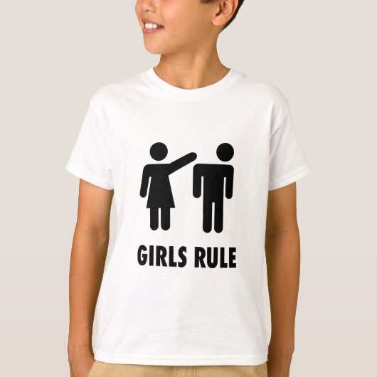 T-shirt La règle des filles mignonnes amusantes (Devant)