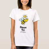 T-shirt La reine Bee mignonne Bumble Bee avec Couronne (Devant)