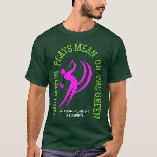 T-shirt LA REINE DE Golf Femme JOUE DU MOYEN SUR L'Humour 