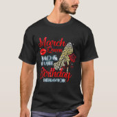 T-shirt La reine de mars mauvais _ comportement d'annivers (Devant)