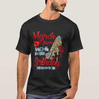 T-shirt La reine de mars mauvais _ comportement d'annivers