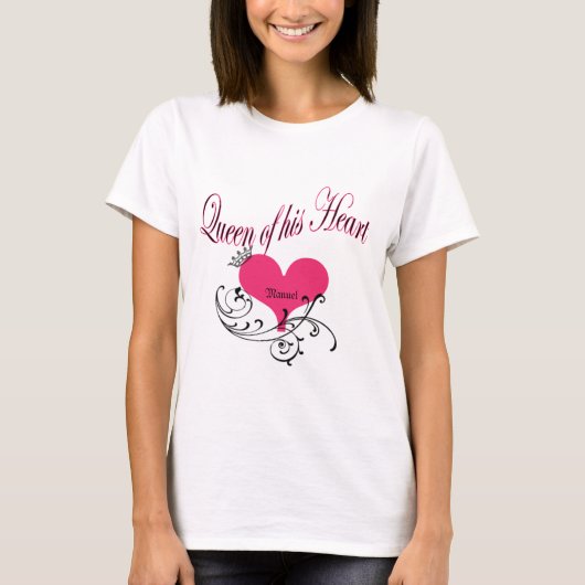 T-shirt La Reine de son coeur (Devant)
