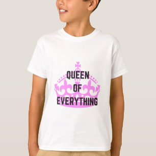 T-shirt La Reine de tout illustration des textes de