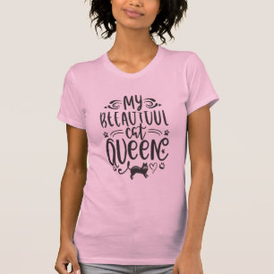 T-shirt la reine du foyer : mon beau chat